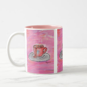 Warm CHOColat Wish - Kinder Kunst für CHOC Zweifarbige Tasse