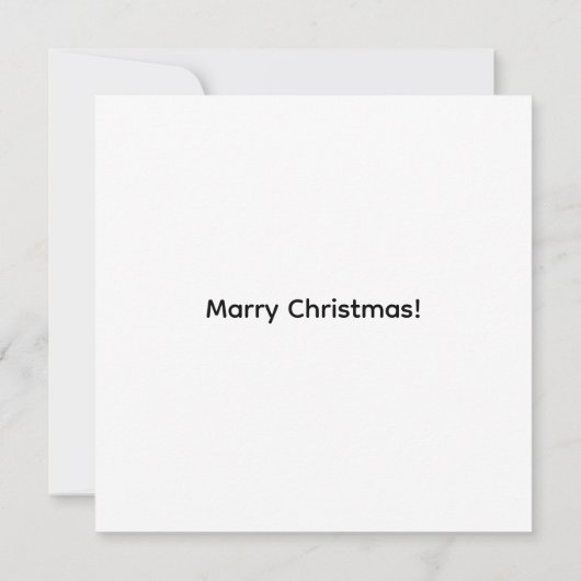 Warm Christmas Cat Flat Card (Rückseite)