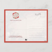 Warm Christmas Fireplace Scene Feiertagspostkarte (Rückseite)