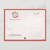 Warm Christmas Fireplace Scene Feiertagspostkarte (Rückseite)