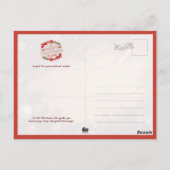 Warm Christmas Fireplace Scene Postkarte (Rückseite)