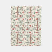 Warm Christmas Gnome Pattern Fleece Blanket (Vorderseite)