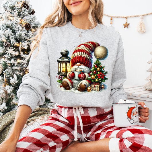 Warm Christmas Gnome Women's Sweatshirt