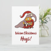 Warm Christmas Hugs Feiertagskarte (Stehend Vorderseite)