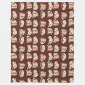 Warm Circle Pattern On Cups Of Coffee Fleecedecke (Vorderseite)