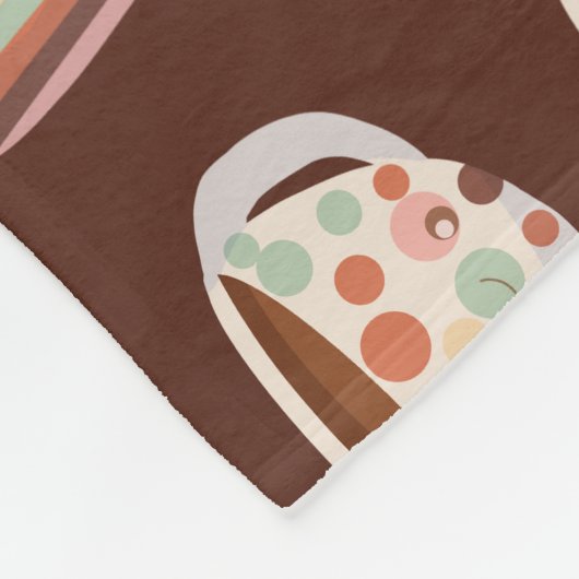 Warm Circle Pattern On Cups Of Coffee Fleecedecke (Ecke)