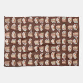 Warm Circle Pattern On Cups Of Coffee Geschirrtuch (Horizontal)