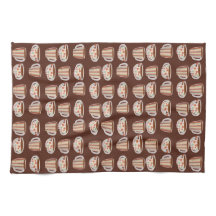 Warm Circle Pattern On Cups Of Coffee