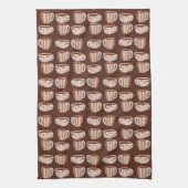 Warm Circle Pattern On Cups Of Coffee Geschirrtuch (Vertikal)