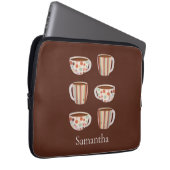 Warm Circle Pattern On Cups Of Coffee Laptopschutzhülle (Vorne Rechts)