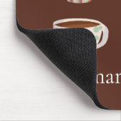Warm Circle Pattern On Cups Of Coffee Mousepad (Ecke)