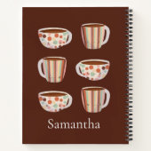 Warm Circle Pattern On Cups Of Coffee Notizblock (Rückseite)