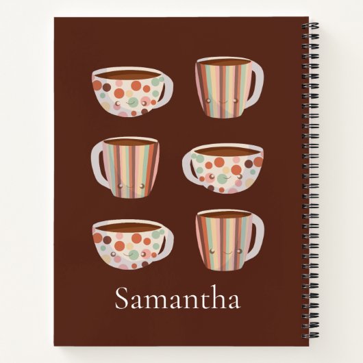 Warm Circle Pattern On Cups Of Coffee Notizblock (Rückseite)