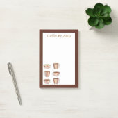 Warm Circle Pattern On Cups Of Coffee Post-it Klebezettel (Büro)