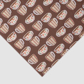 Warm Circle Pattern On Cups Of Coffee Seidenpapier (Ausschnitt)