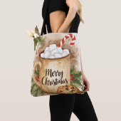 Warm cocoa merry Christmas cookie holly rustic Tasche (Von Nahem)