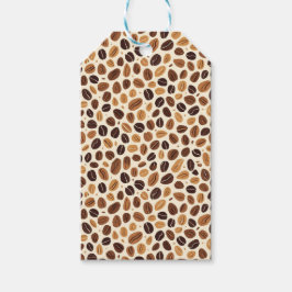 Warm Coffee Bean Roast Tones Seamless Pattern Geschenkanhänger