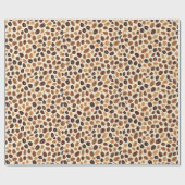 Warm Coffee Bean Roast Tones Seamless Pattern Geschenkpapier (Flach)