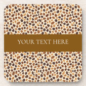 Warm Coffee Bean Roast Tones Seamless Pattern Getränkeuntersetzer (Vorderseite)