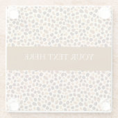 Warm Coffee Bean Roast Tones Seamless Pattern Glasuntersetzer (Rückseite)