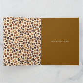 Warm Coffee Bean Roast Tones Seamless Pattern Karte (Innenseite)