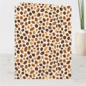 Warm Coffee Bean Roast Tones Seamless Pattern Karte (Rückseite)