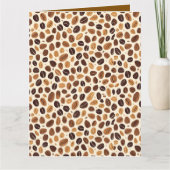 Warm Coffee Bean Roast Tones Seamless Pattern Karte (Vorderseite)