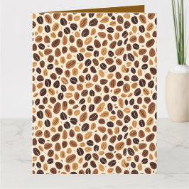 Warm Coffee Bean Roast Tones Seamless Pattern Karte