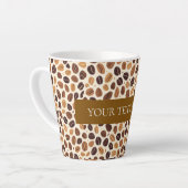 Warm Coffee Bean Roast Tones Seamless Pattern Milchtasse (Linke Ecke)