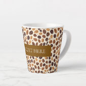 Warm Coffee Bean Roast Tones Seamless Pattern Milchtasse (Rechte Ecke)