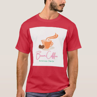 Warm Coffee Cup with Beans Illustration retro T-Shirt