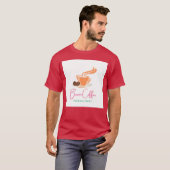 Warm Coffee Cup with Beans Illustration retro T-Shirt (Vorne ganz)