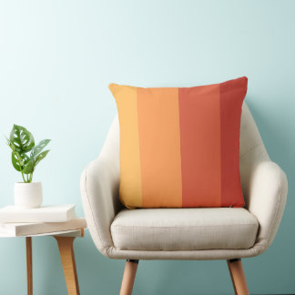 Warm colors - retro shades stripes  kissen