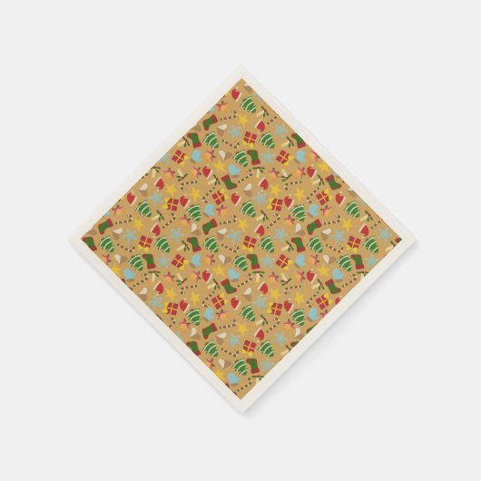 Warm Cozy Traditional Christmas Paper Napkins Serviette (Ecke)