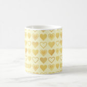 Warm Cream Minimal Hearts Valentine’s Gift Kaffeetasse (Mittel)