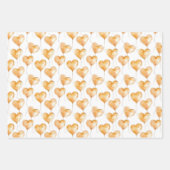 Warm Creamy Caramel Hearts Christmas Tree Branches Geschenkpapier Set (Vorderseite 2)