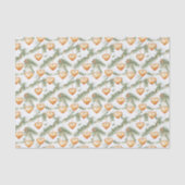 Warm Creamy Caramel Hearts Christmas Tree Branches Seidenpapier (Vorderseite)