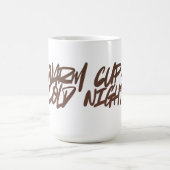 Warm Cup • Cold Night — Cozy Winter Ceramic Mug Verwandlungstasse (Zentrum)