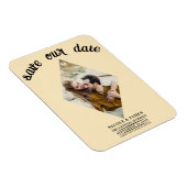 Warm Custard Foto Wedding Save the Date Magnet (Rechte Seite)