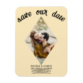 Warm Custard Foto Wedding Save the Date Magnet (Vertikal)