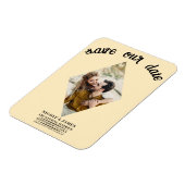 Warm Custard Foto Wedding Save the Date Magnet (Linke Seite)