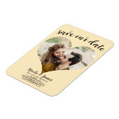 Warm Custard Heart Foto Wedding Save the Date Magnet (Linke Seite)