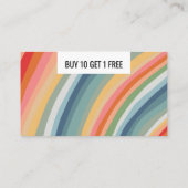 Warm Earth Rainbow Minimalistische handgefertigte Treuekarte (Rückseite)