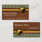 Warm Earth Reiki Yin Yang Gold-Visitenkarten Visitenkarte (Vorne/Hinten)