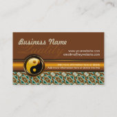 Warm Earth Reiki Yin Yang Gold-Visitenkarten Visitenkarte (Rückseite)