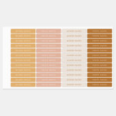 Warm Earthy Boho Name Labels Etiketten (Blatt)