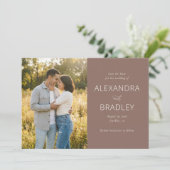 Warm Earthy Rustic Photo Save The Date (Stehend Vorderseite)