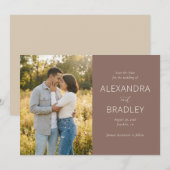 Warm Earthy Rustic Photo Save The Date (Vorne/Hinten)