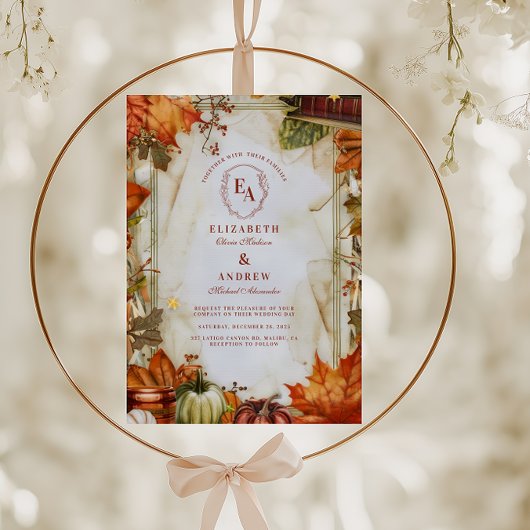 Warm-Ernte-Hochzeit Einladung