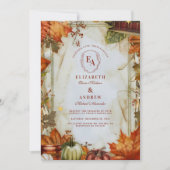 Warm-Ernte-Hochzeit Einladung (Vorderseite)